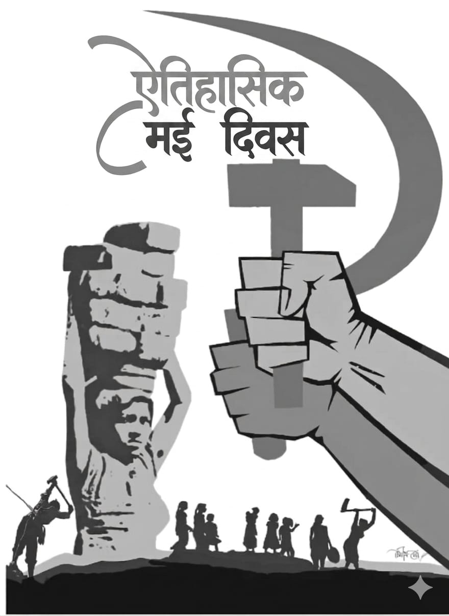 'शिकागो' के 26 साल पहले हावड़ा स्टेशन के 1260 मुटिया-मजदूरों ने 8 घंटे काम (कार्य-दिवस) की मांग पर की थी हड़ताल। - तपन सेन